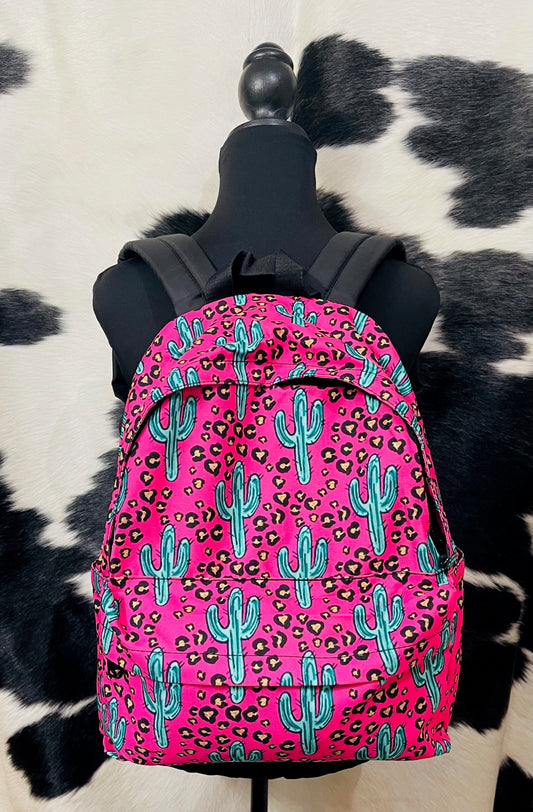 Hot Pink Cactus Backpack