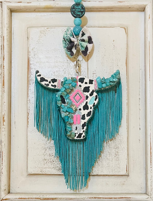 Turquoise & Pink Skull