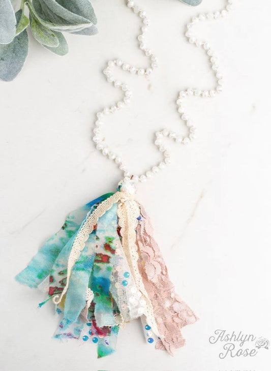 Worth the Tassel Beaded Necklace